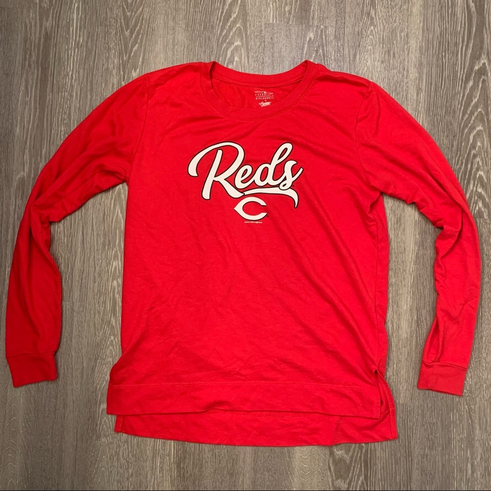 Cincinnati Reds MLB Campus Lifestyle Long Sleeve Shirt Women's Size Small
